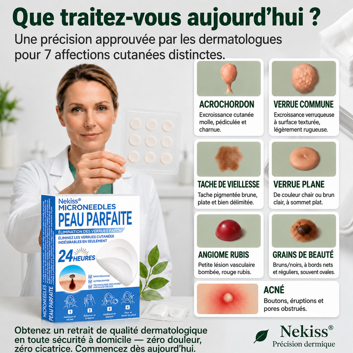 👩‍⚕️👍 𝐵𝑜𝑢𝑡𝑖𝑞𝑢𝑒 𝑂𝑓𝑓𝑖𝑐𝑖𝑒𝑙𝑙𝑒 | 𝑵𝐞𝒌𝐢𝐬𝐬® 🌿𝑴𝒊𝒄𝒓𝒐𝒏𝒆𝒆𝒅𝒍𝒆𝒔 𝑷𝒆𝒂𝒖 𝑷𝒂𝒓𝒇𝒂𝒊𝒕𝒆 É𝒍𝒊𝒎𝒊𝒏𝒂𝒕𝒊𝒐𝒏 𝑫𝒆𝒔 𝑽𝒆𝒓𝒓𝒖𝒆𝒔 𝑷𝒂𝒕𝒄𝒉 (𝑃𝑜𝑢𝑟 𝑙𝑒𝑠 𝑎𝑐𝑟𝑜𝑐ℎ𝑜𝑟𝑑𝑜𝑛𝑠, 𝑙𝑒𝑠 𝑝𝑒𝑡𝑖𝑡𝑒𝑠 𝑒𝑥𝑐𝑟𝑜𝑖𝑠𝑠𝑎𝑛𝑐𝑒𝑠 𝑐𝑢𝑡𝑎𝑛é𝑒𝑠, 𝑙𝑒𝑠 𝑣𝑒𝑟𝑟𝑢𝑒𝑠, 𝑙𝑒𝑠 𝑔𝑟𝑎𝑖𝑛𝑠 𝑑𝑒 𝑏𝑒𝑎𝑢𝑡é, 𝑙𝑒𝑠 𝑡𝑎𝑐ℎ𝑒𝑠 𝑑𝑒 𝑣𝑖𝑒𝑖𝑙𝑙𝑒𝑠𝑠𝑒 𝑒𝑡 𝑙𝑒𝑠 𝑝𝑟𝑜𝑏𝑙è𝑚𝑒𝑠 𝑑𝑒 𝑝𝑖𝑔𝑚𝑒𝑛𝑡𝑎𝑡𝑖𝑜𝑛)